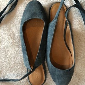 Madewell April Ankle-Wrap Flat size 8.5 LIKE NEW